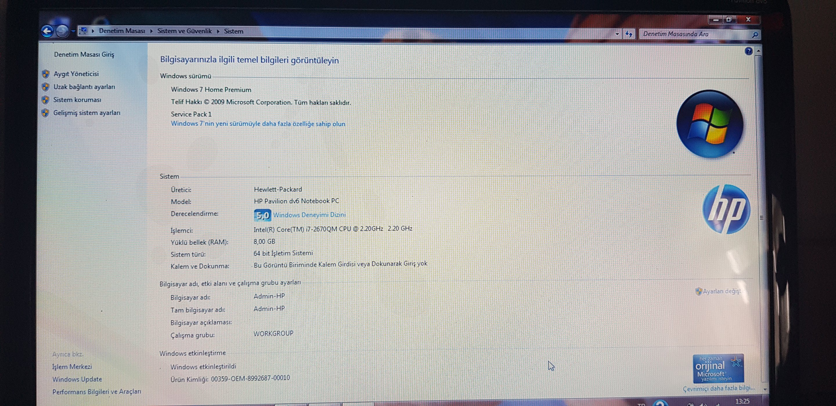 HP PAVİLİON DV6 SİSTEM BİLGİLERİ.jpg