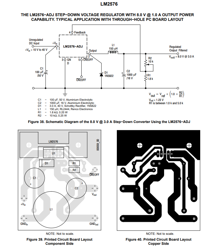 Lm2576hvt adj схема включения